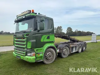 Lastbil Scania R480 8X4 med wirehejs