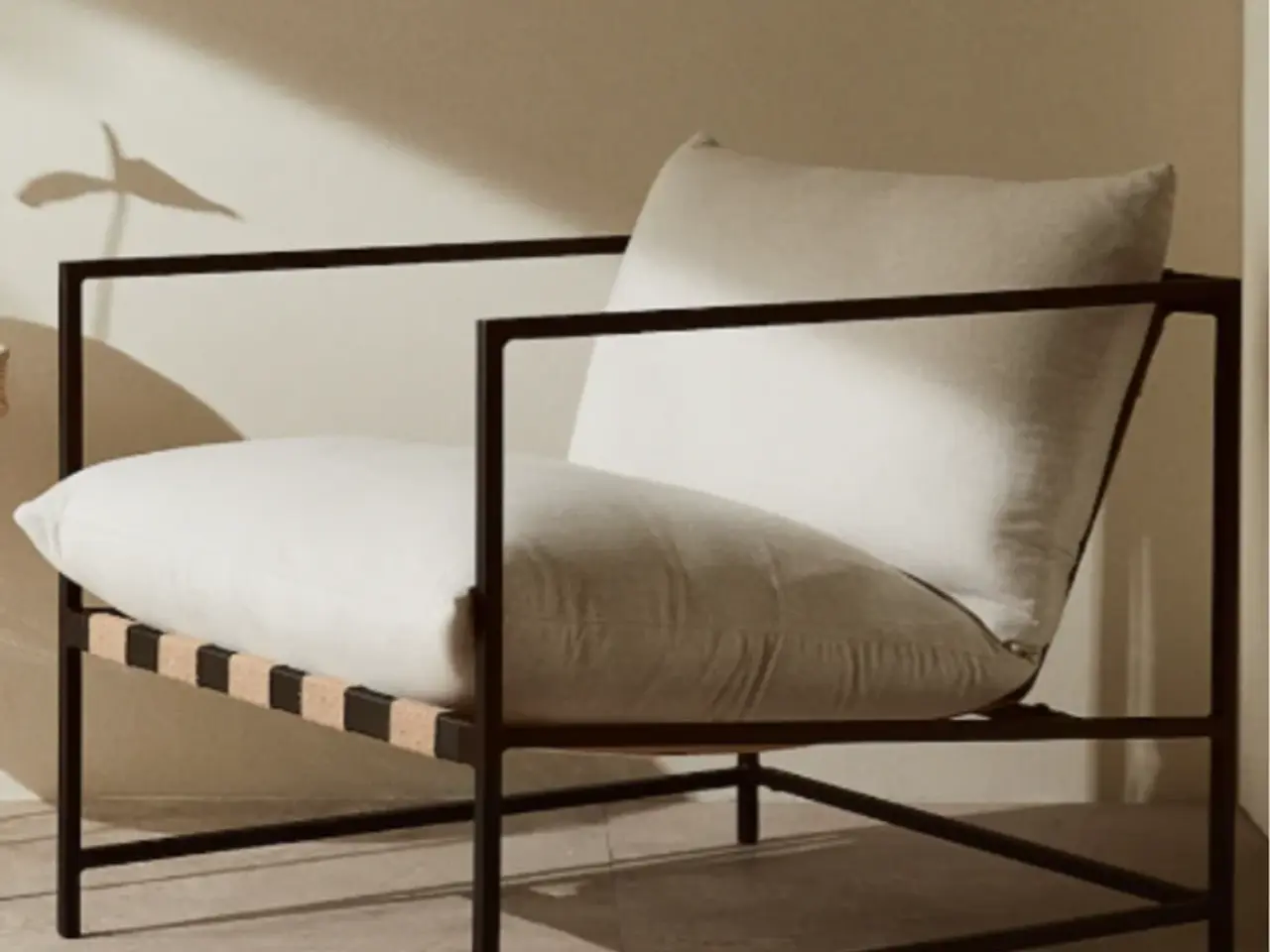 Billede 1 - H&M Home loungestol sort/lysbeige