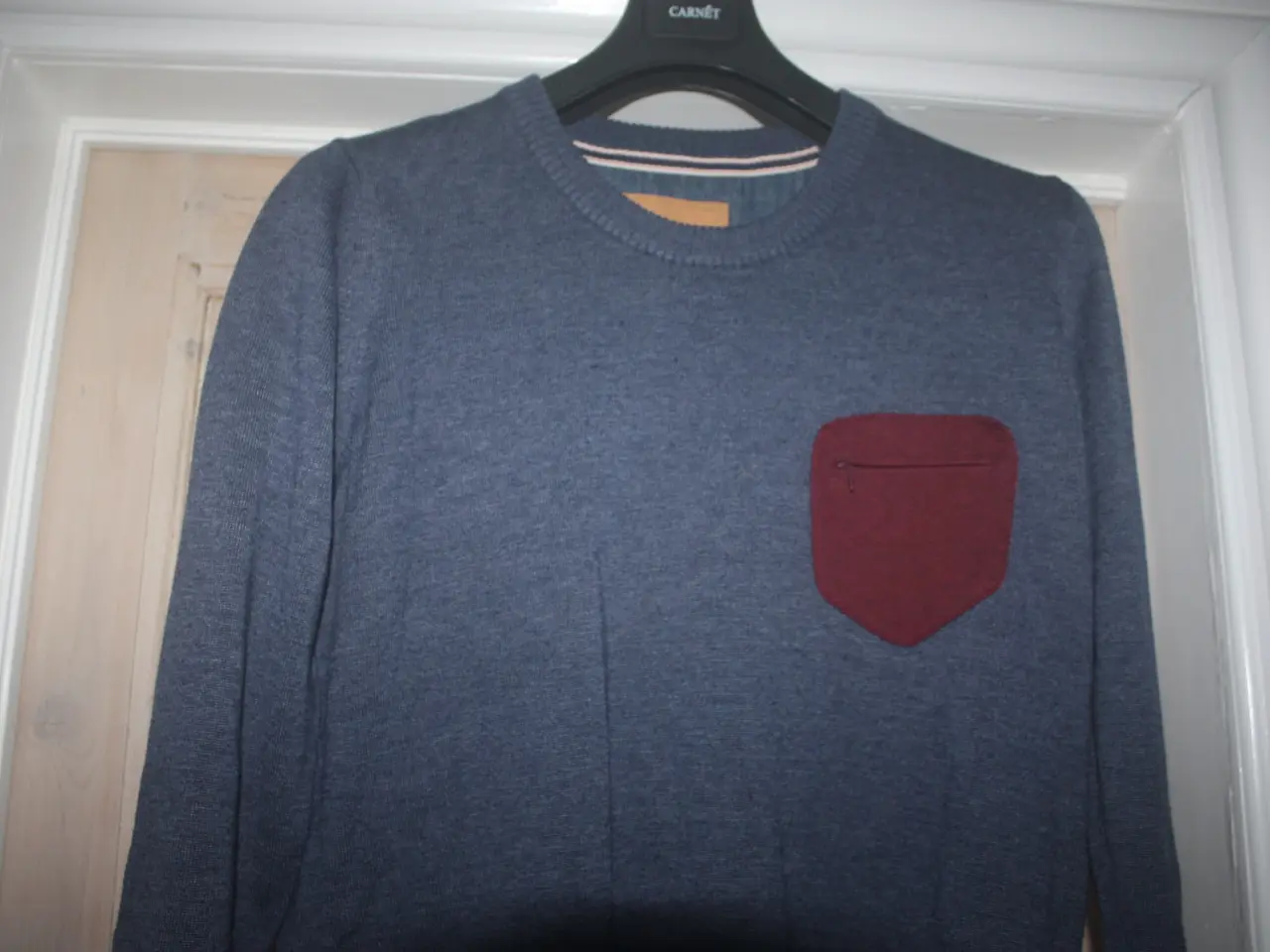 Billede 2 - Sweater med rund hals Minimum str. L blå / grå