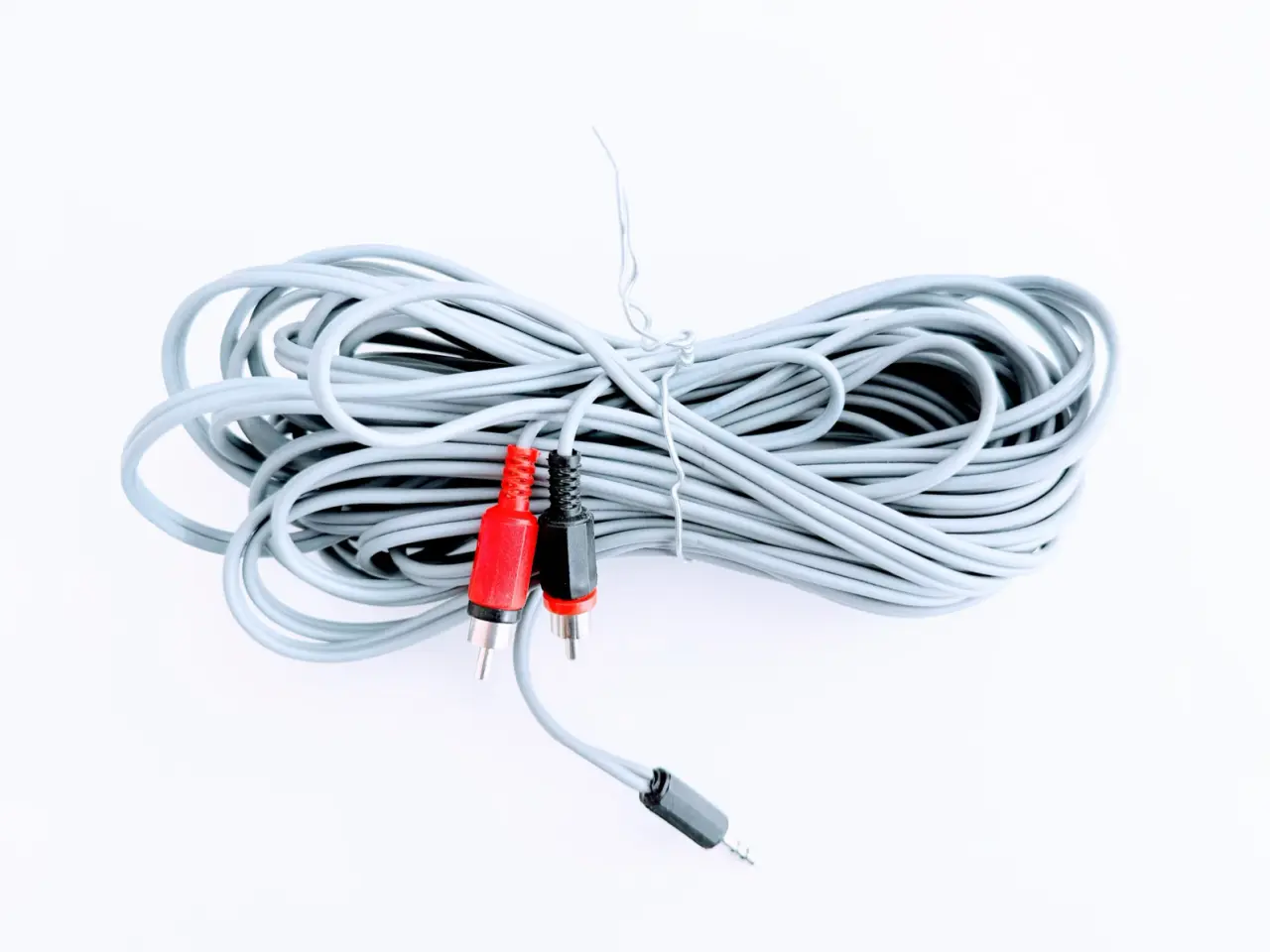 Billede 1 - 10 meter lydkabel – 3,5 mm minijack til 2 x RCA/ph
