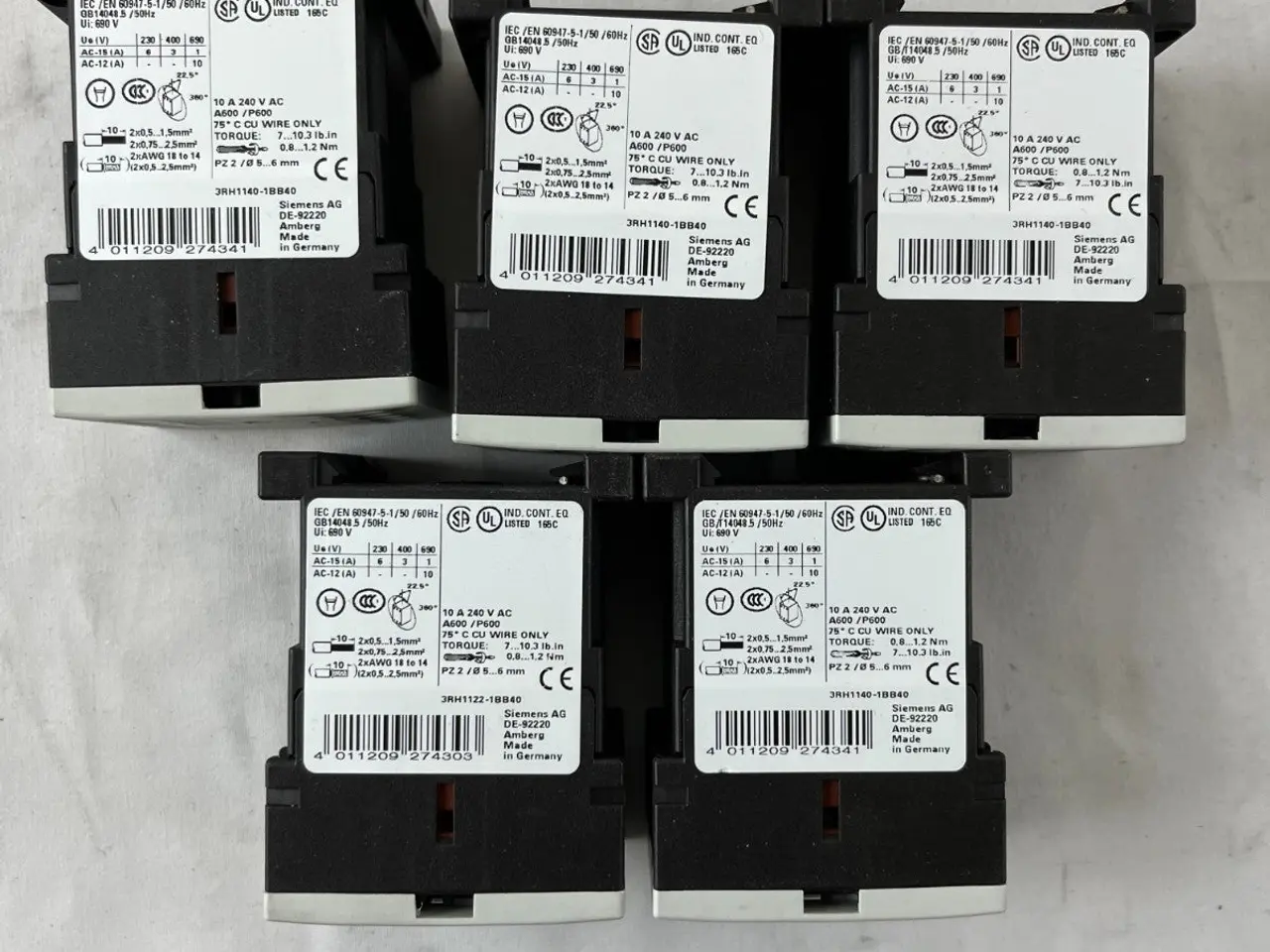 Billede 4 - Siemens 3RH1140-1BB40 kontaktor relæ 24V DC 4NO