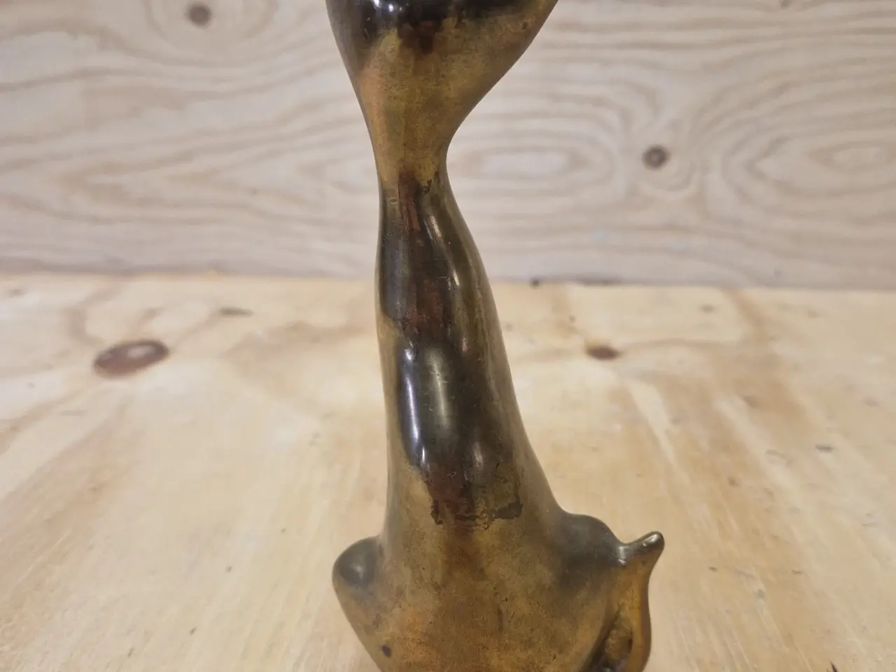 Billede 7 - 2 kattefigur I massiv messing