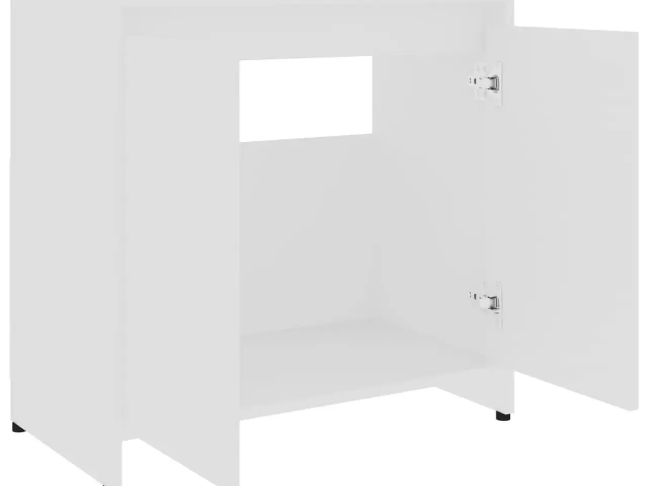 Billede 7 - Badeværelsesskab 60x33x61 cm konstrueret træ hvid