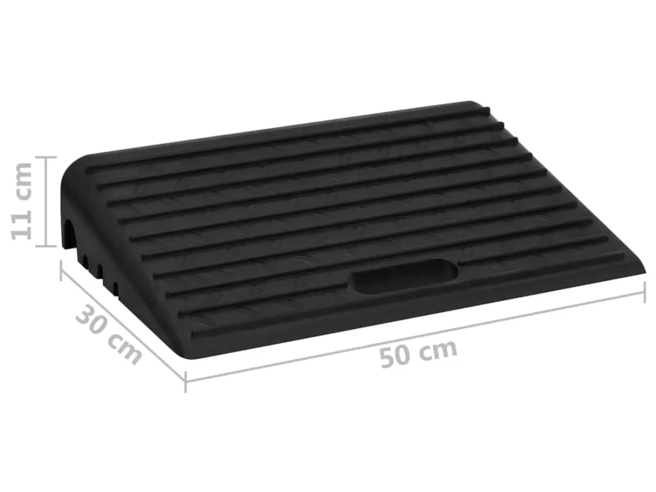 Billede 8 - Kantstensramper - 2 stk. gummi 50 × 30 × 11 cm, sort