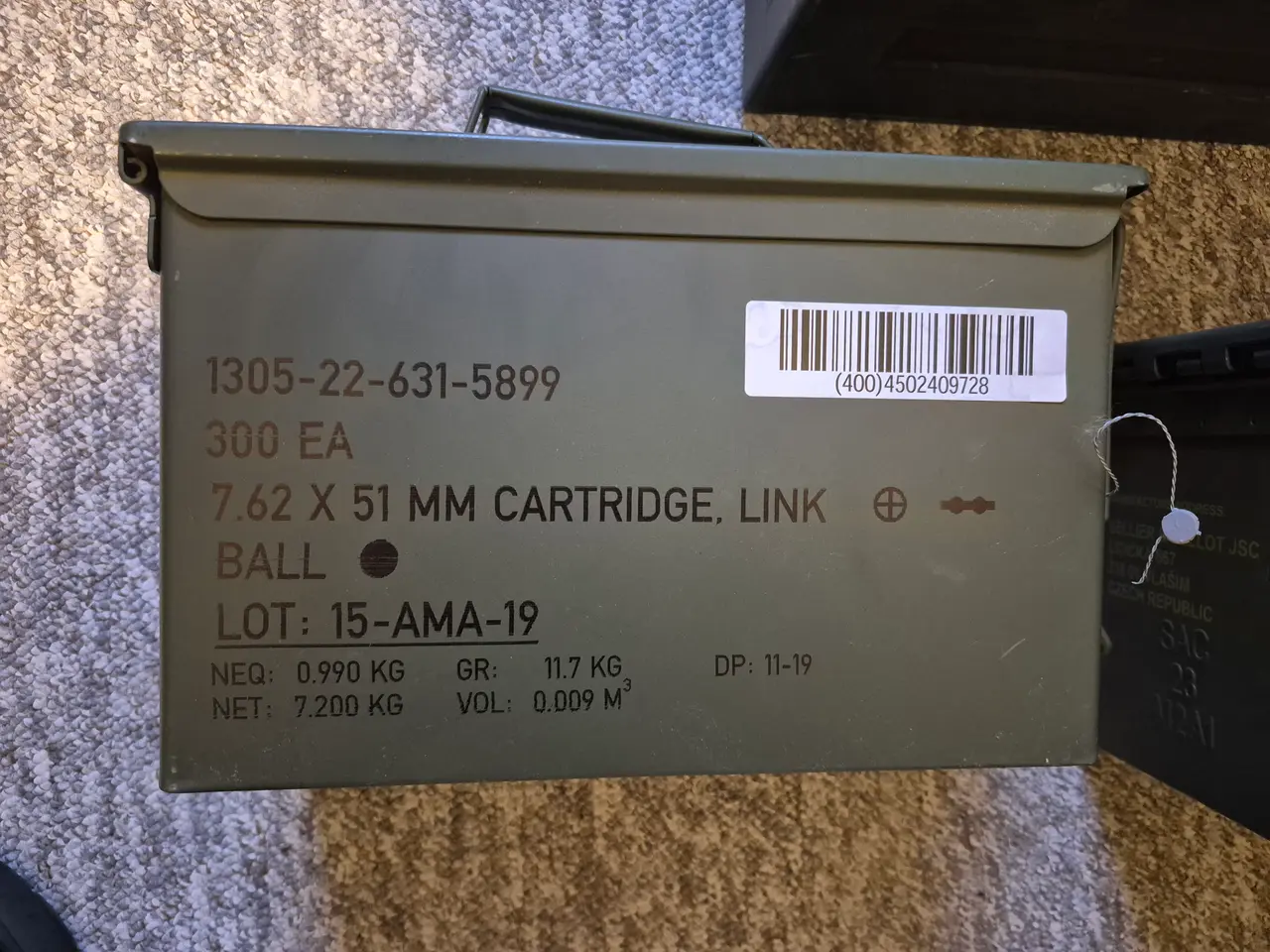 Billede 3 - Militær Ammunition - patron kasser, som helt nye.