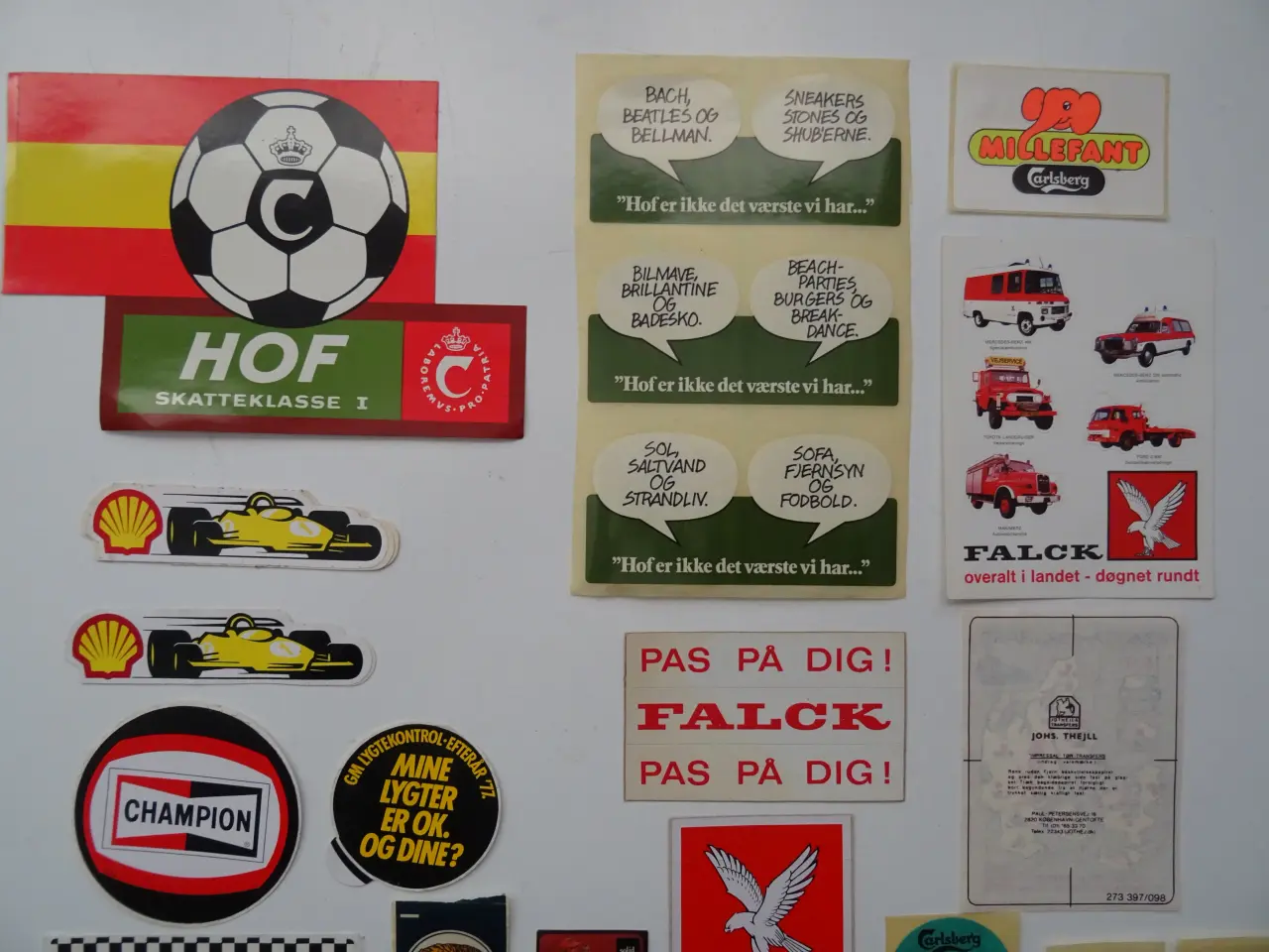Billede 2 - Klistermærker samling  Carlsberg Hof,Falck,Shell