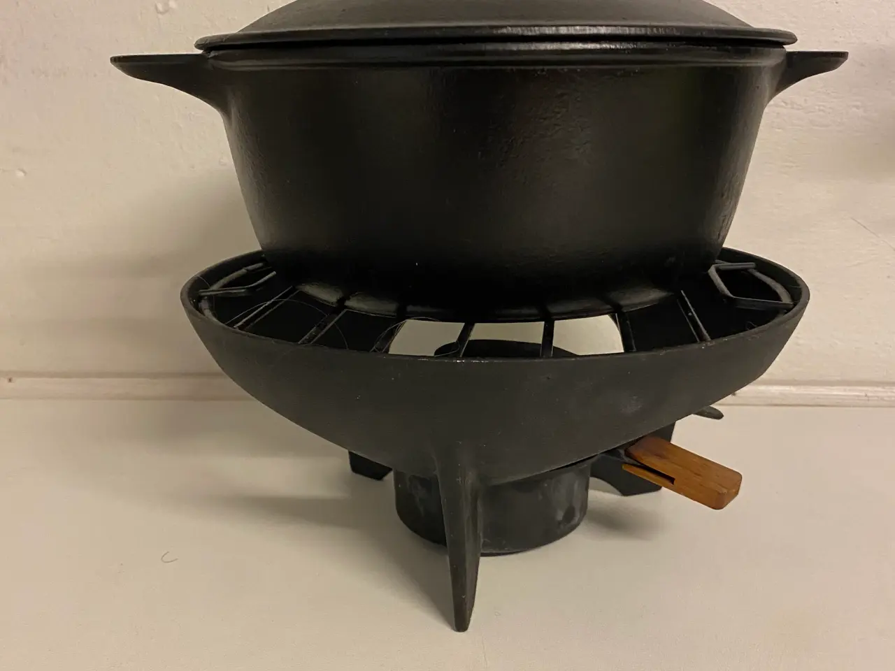 Billede 1 - Fondue sæt, støbejern