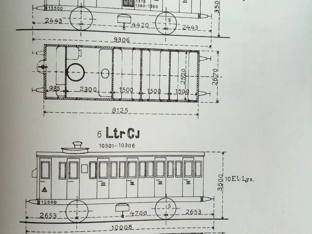 Billede 2 - DSB materielfortegnelse med tegninger