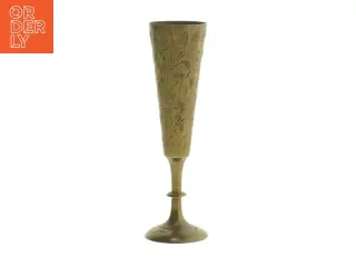 Dekorativ vase i messing (str. 15 cm)