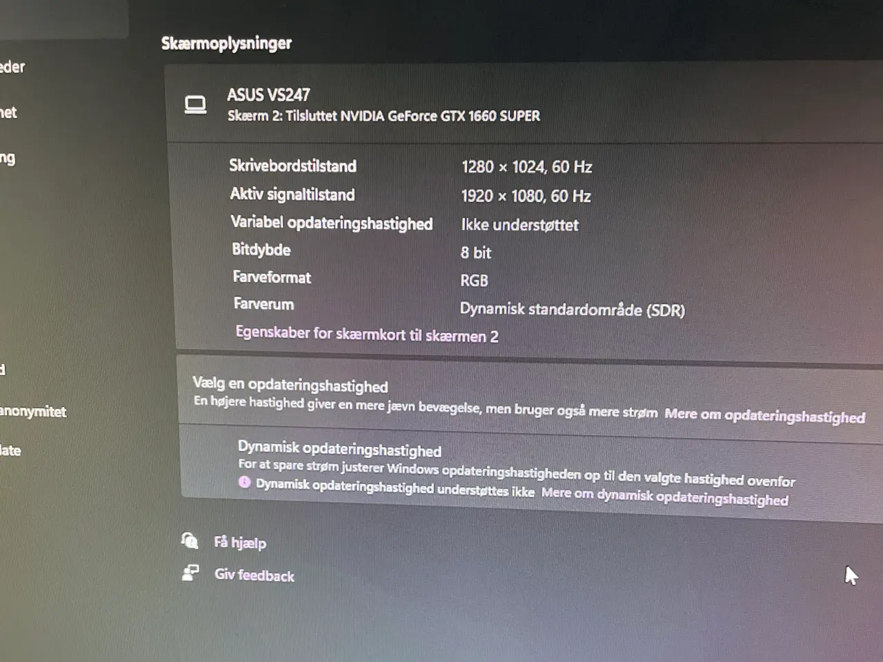 Billede 1 - Asus vs247