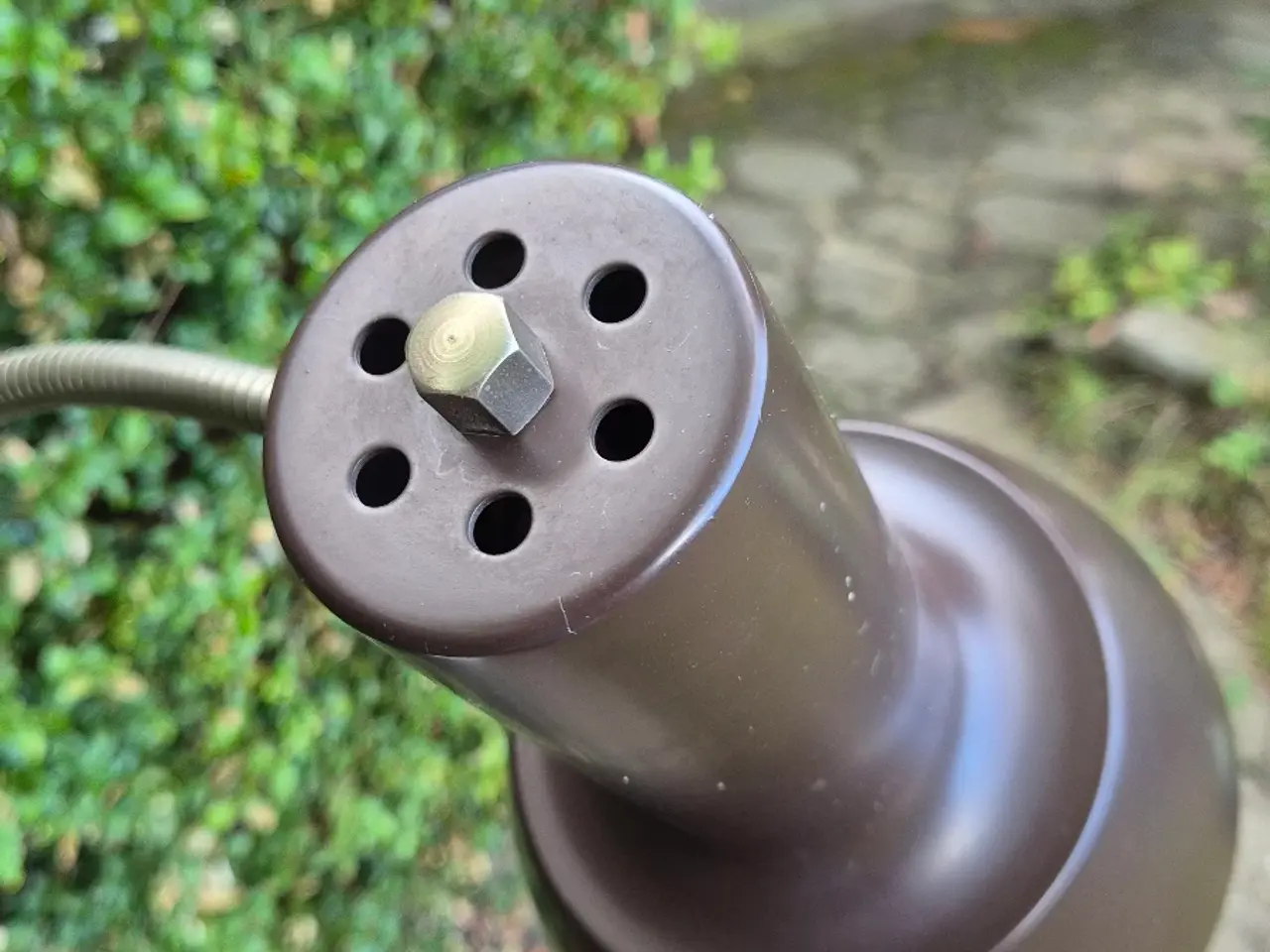Billede 5 - Brun gulvlampe med fleksarm og fodafbryder