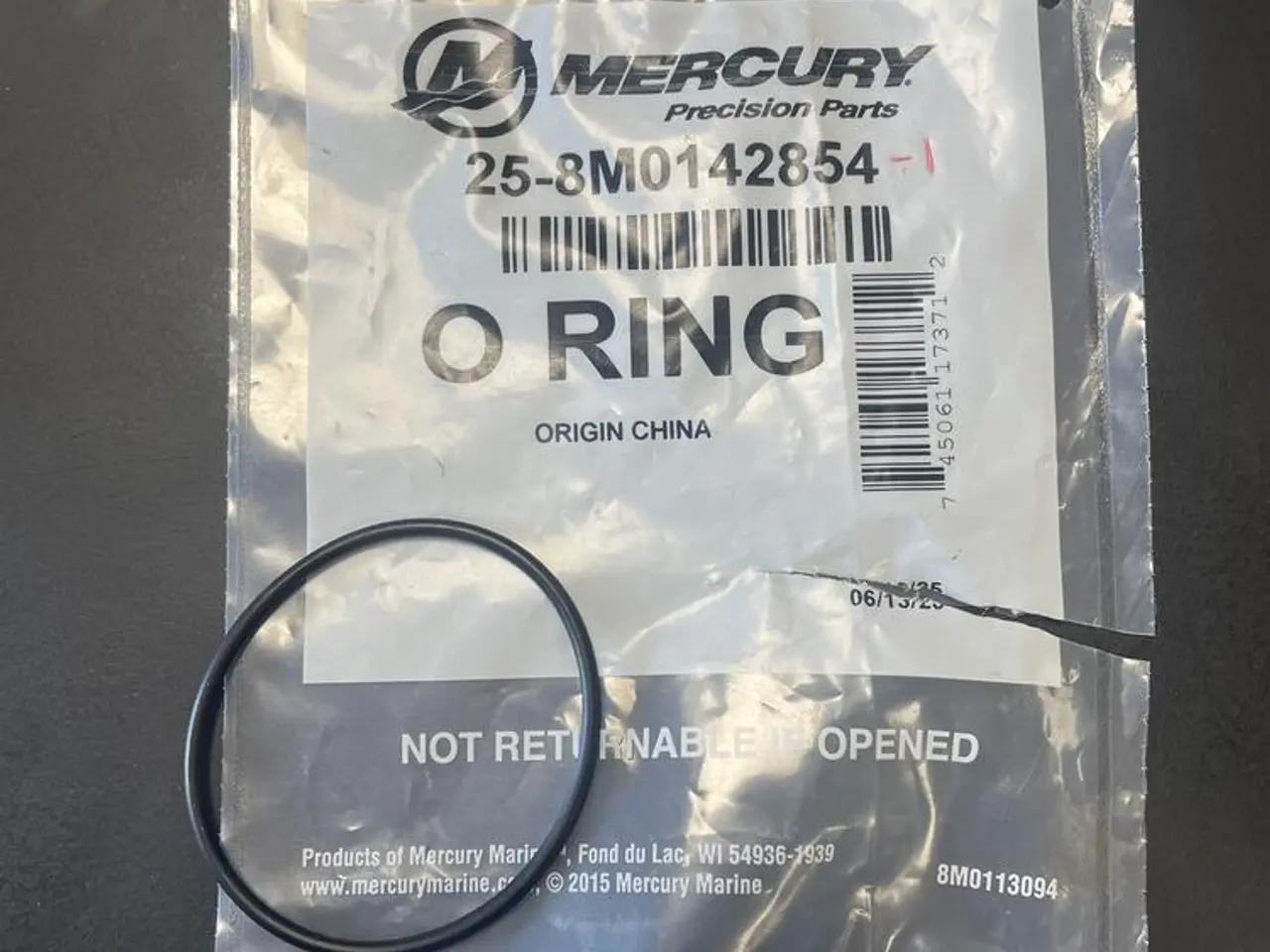 Billede 1 - Quicksilver  O RING (2.175 x .103)