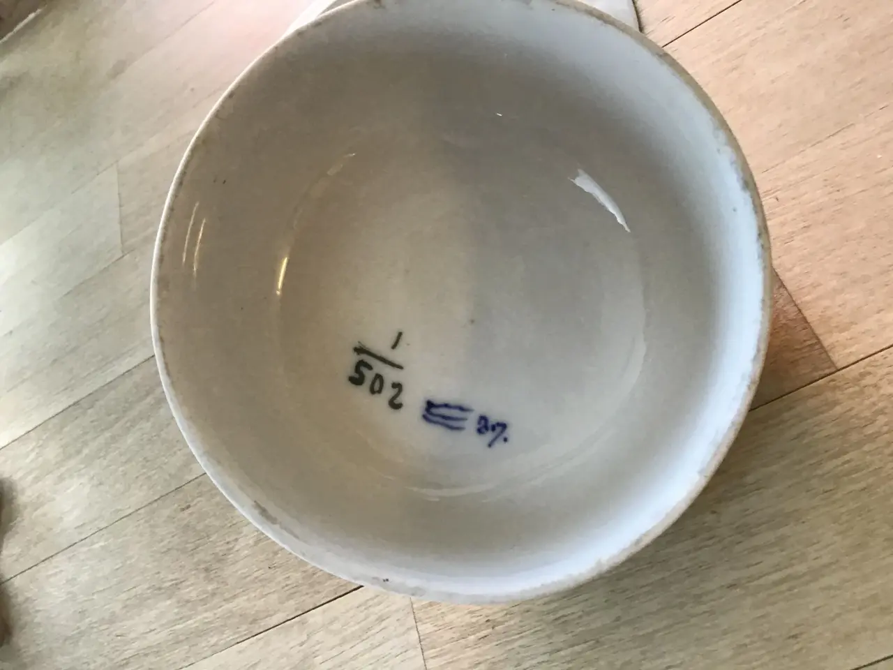 Billede 4 - Musselmalet Halvblonde Smørskål nr. 1-502