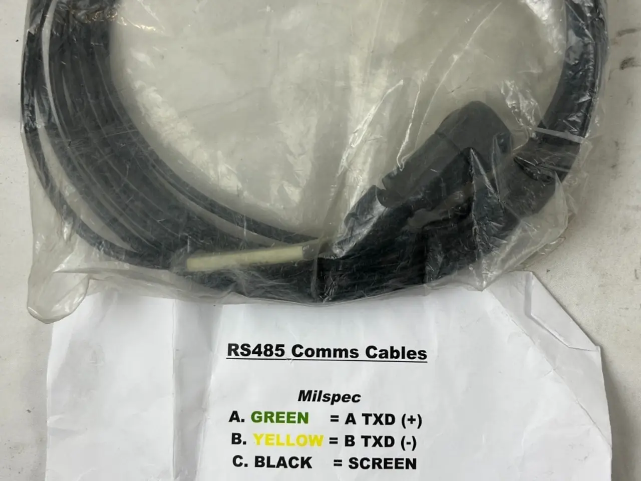 Billede 1 - Rs485 Db9 9‑Way D‑Type Comms kabel Milspec 1 Piece