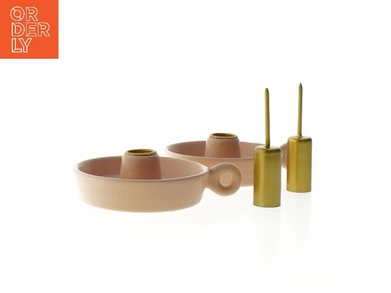 Billede 1 - Sæt af lysestager i keramik fra Coop (str. 14 cm)