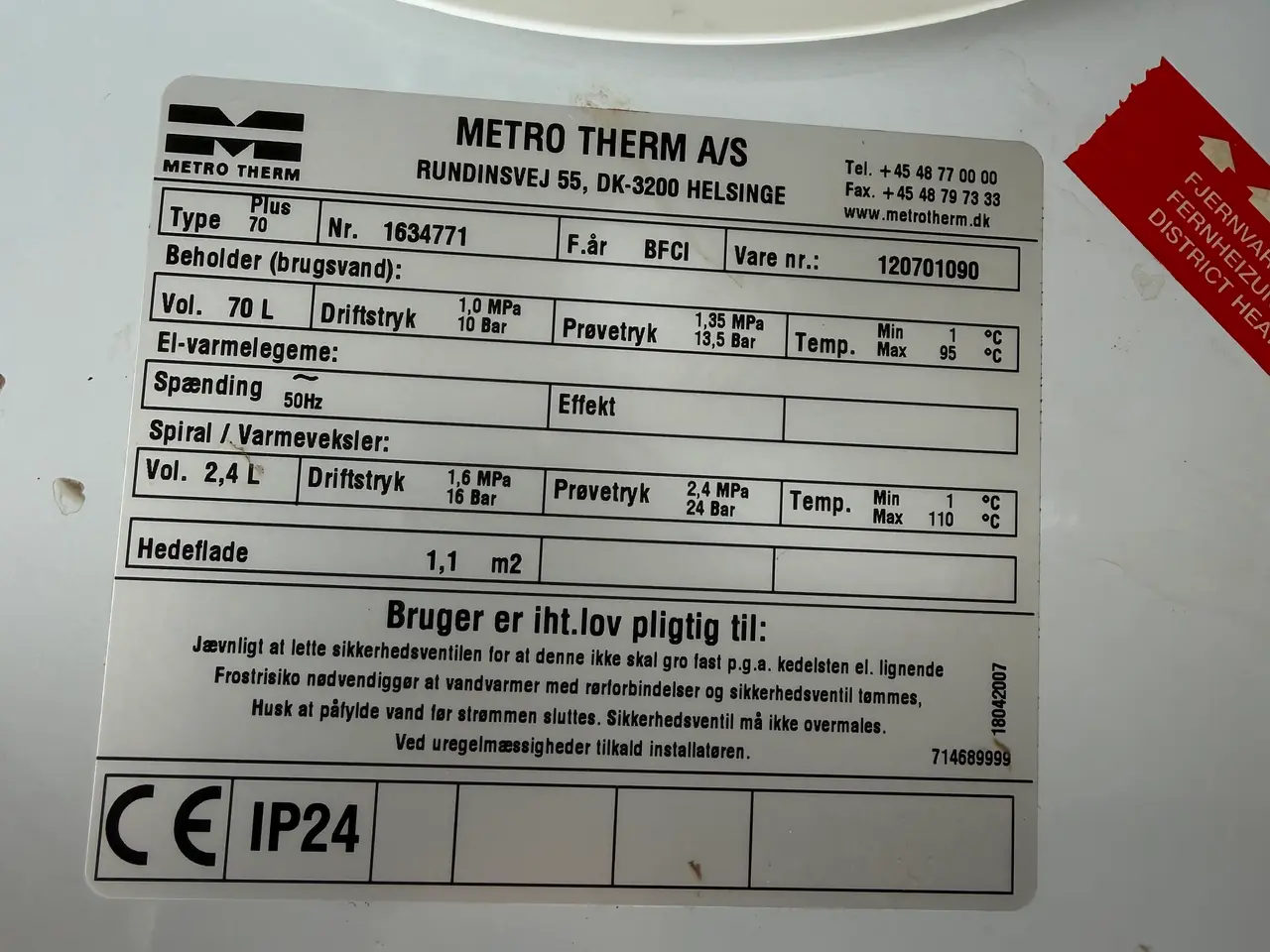 Billede 3 - Komplet fjernvarme unit