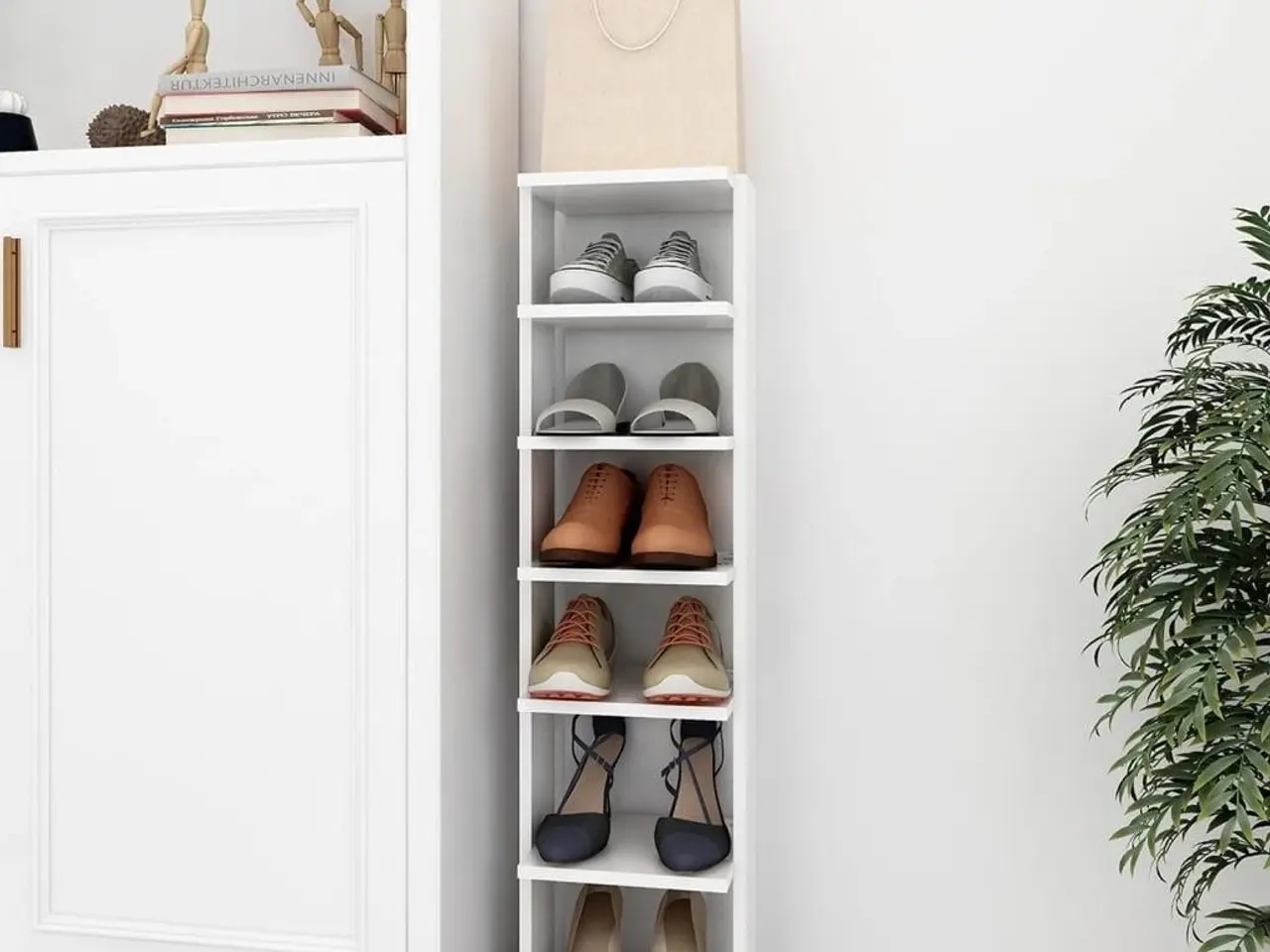 Billede 1 - Skoskab 27,5 x 27 x 102 cm - hvid