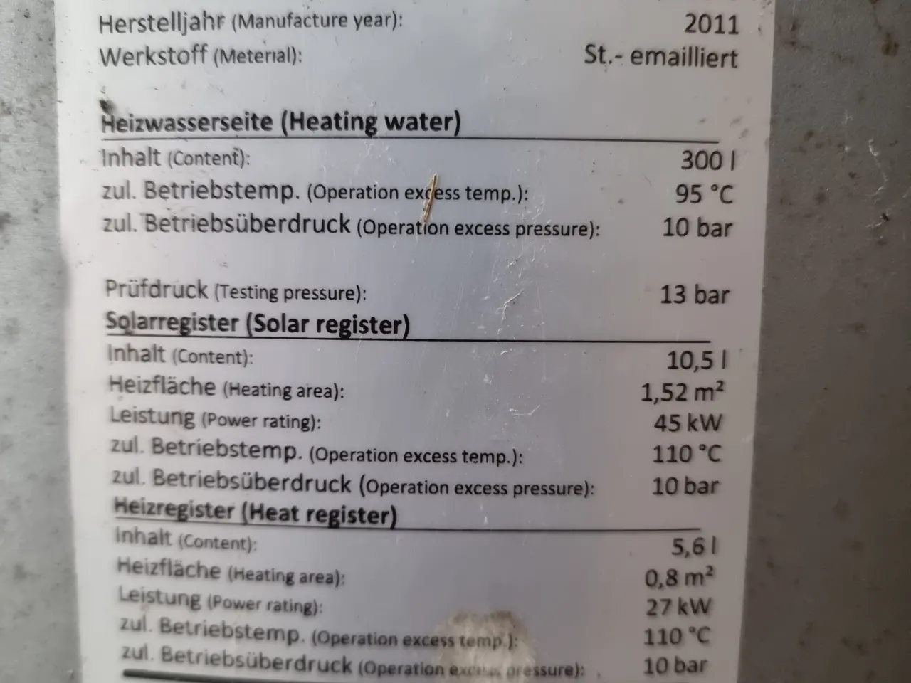 Billede 3 - Dobbeltkreds varmvandsbeholder  300 l. Io
