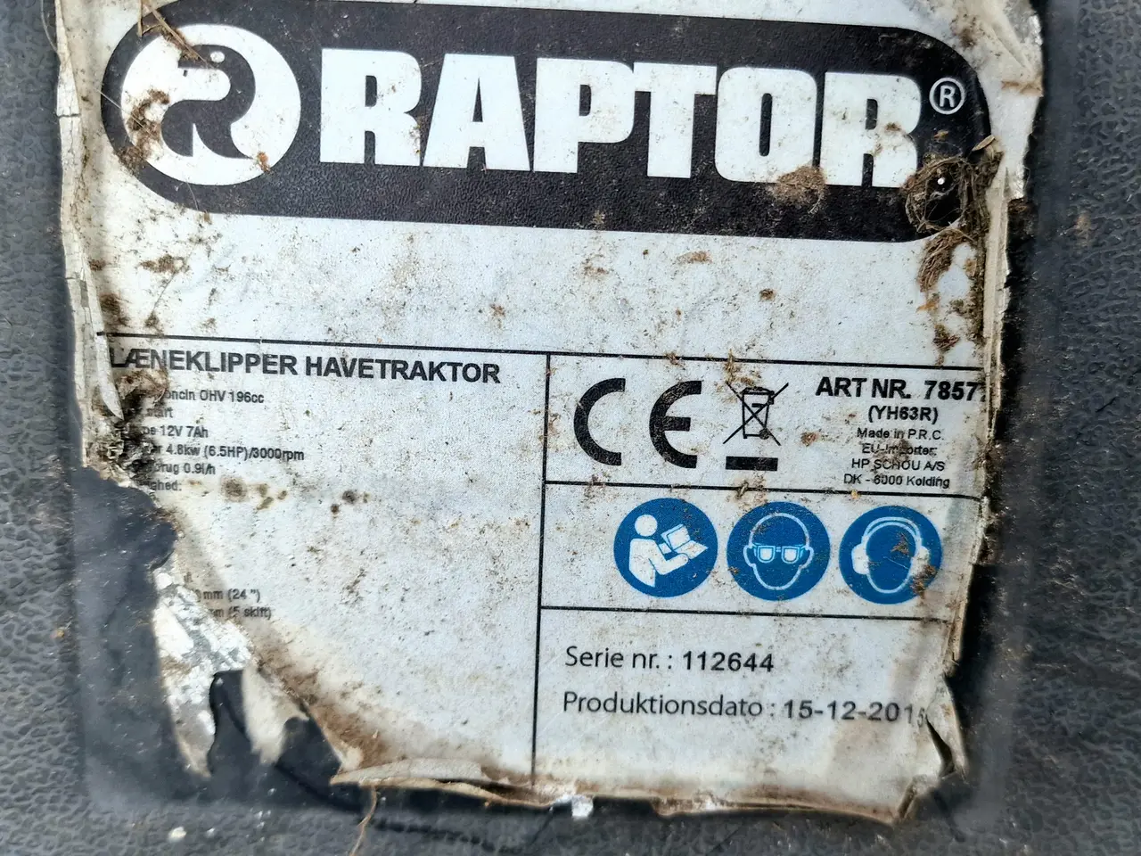Billede 5 - Billig Raptor mini-havetraktor (6.5 HK) – Perfekt