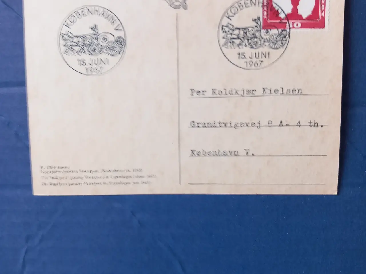 Billede 1 - Postkort fra kuglepostkørsel 15.6.1967