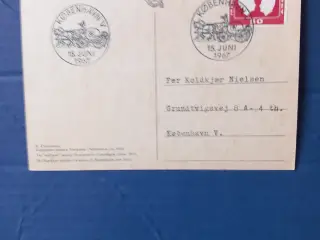 Postkort fra kuglepostkørsel 15.6.1967