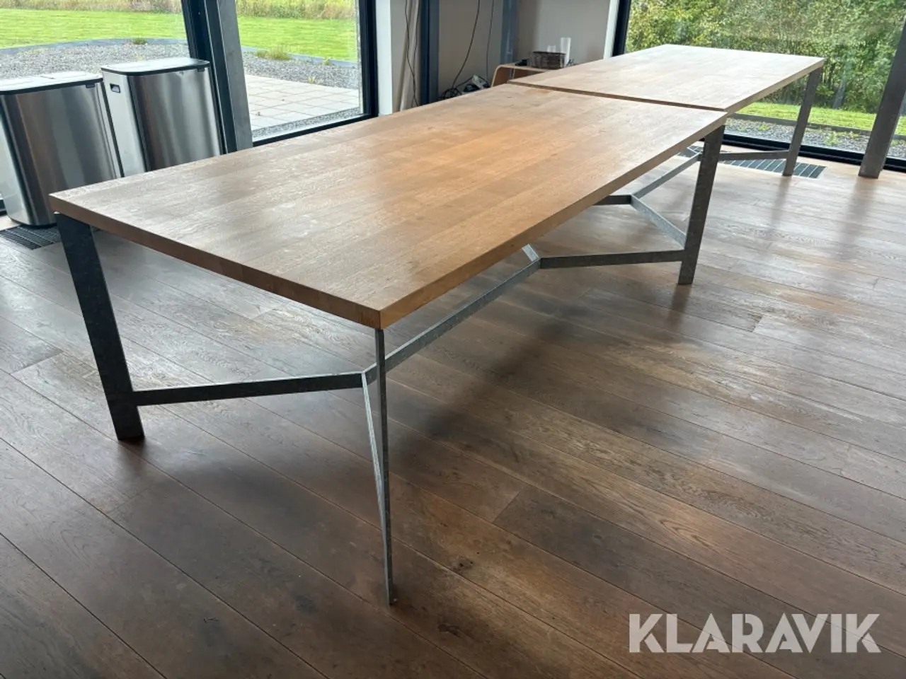Billede 1 - Konference / kantine borde massiv egetræ - 3 styk