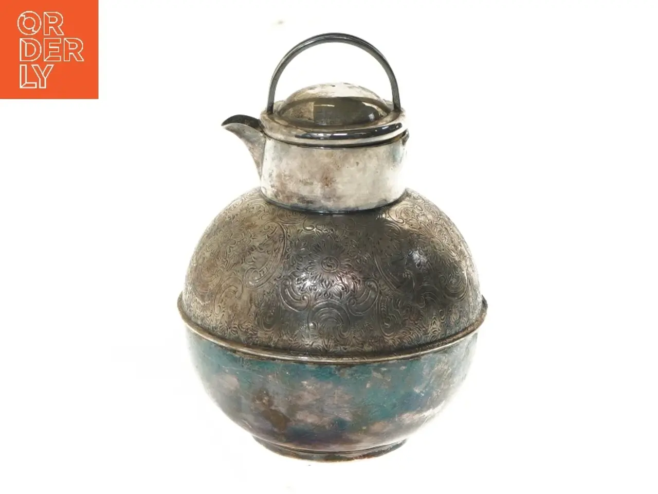 Billede 1 - Antik dekoreret kande (str. 18x13 cm)