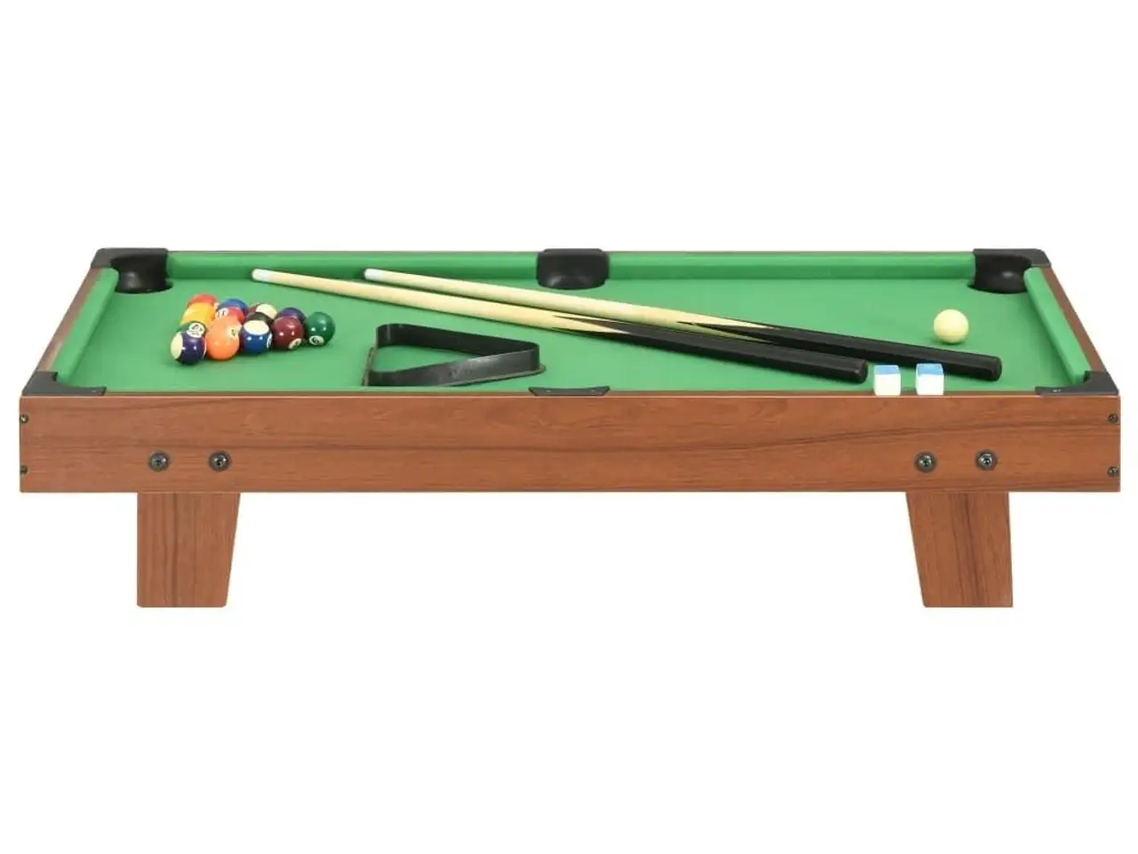 Billede 2 - Mini-poolbord 92 × 52 × 19 cm - brun/grøn