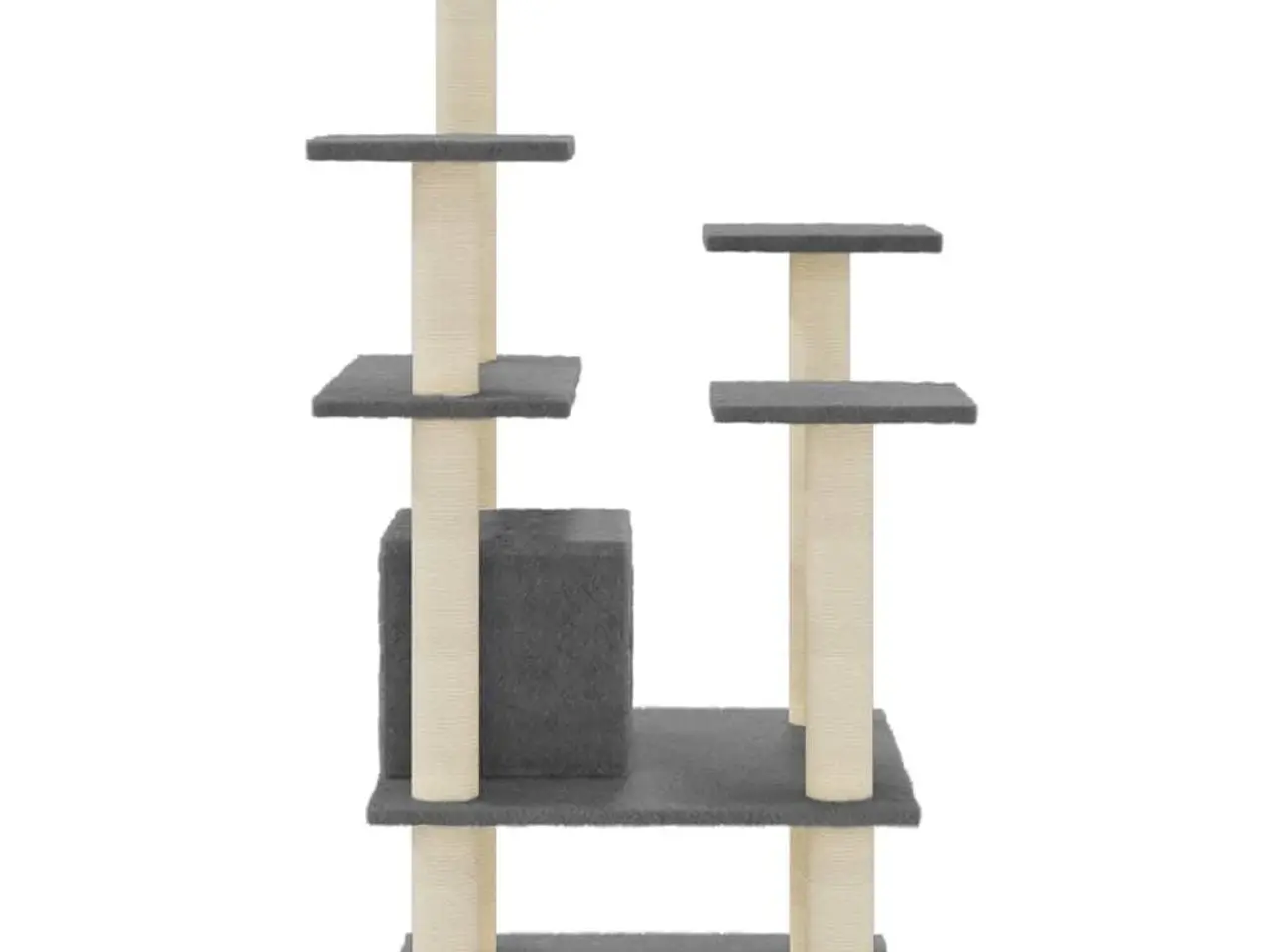 Billede 5 - Kradsetræ med sisal-kradsestolper 110 cm - mørkegrå