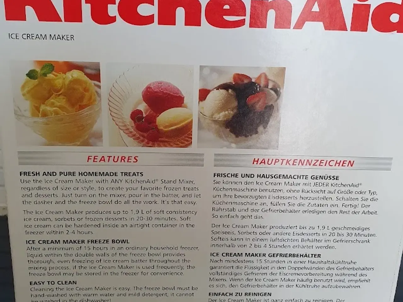 Billede 4 - Kitchen Aid skål til is fremstilling,  ubrugt