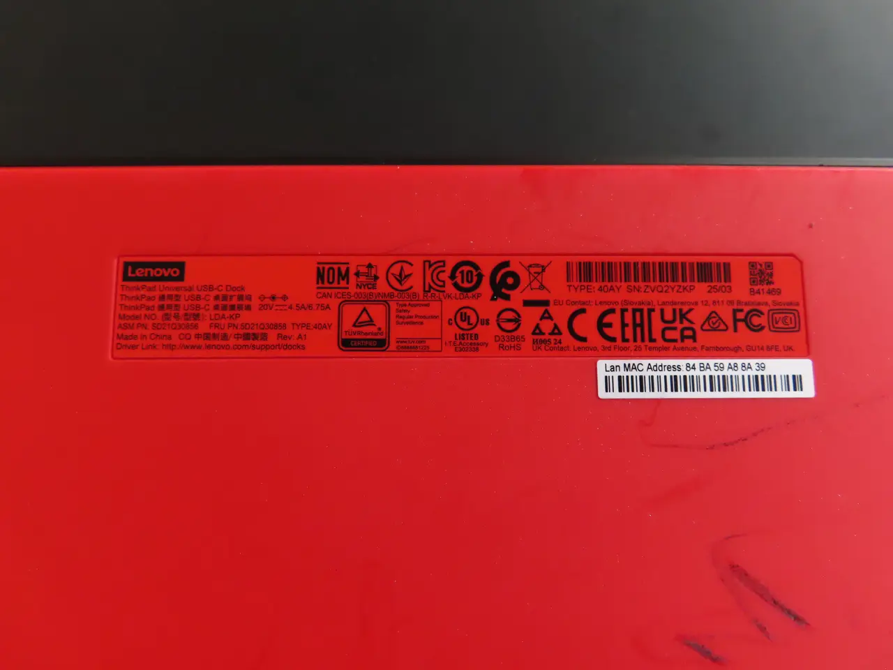 Billede 3 - 6 stk. Dockingstationer LENOVO thinkpad universal usb-c dock