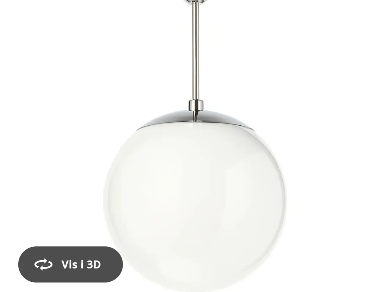 Billede 1 - Loftlampe hvid glas 25cm