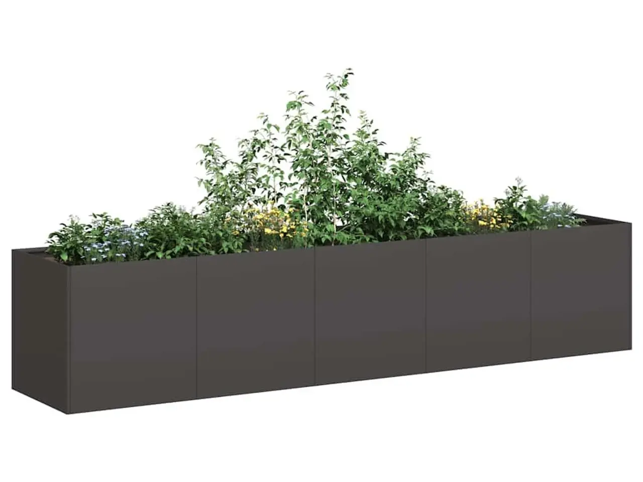 Billede 1 - Plantekasse sort 200x40x40 cm koldvalset stål