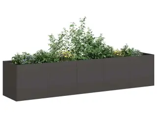 Plantekasse sort 200x40x40 cm koldvalset stål
