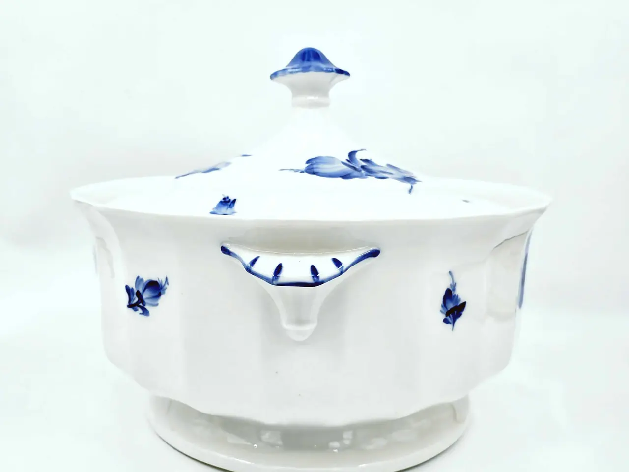 Billede 7 - Blå Blomst kantet terrin Porcelæn