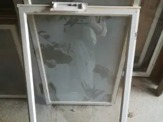 Forsatsrammer,hvidmalede med isat glas