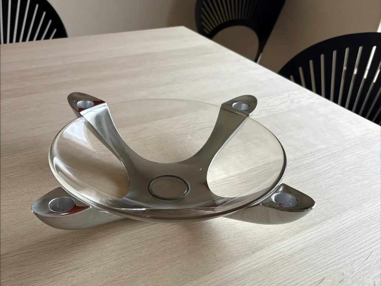 Billede 1 - Elegant Stelton lysestage med glasskål