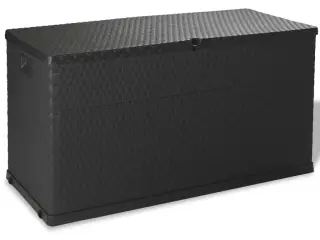 Udendørs opbevaringkasse 120x56x63 cm polyrattan antracitgrå