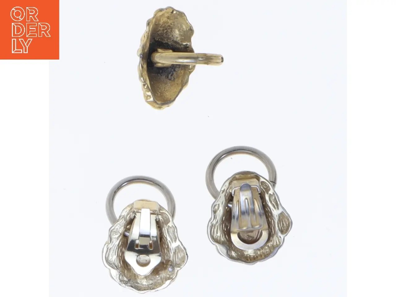 Billede 2 - Smykkesæt med løvehoved – ring og clipsøreringe (str. Ø 2,5 cm)