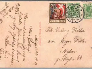 Julemærke 1919 på Postkort