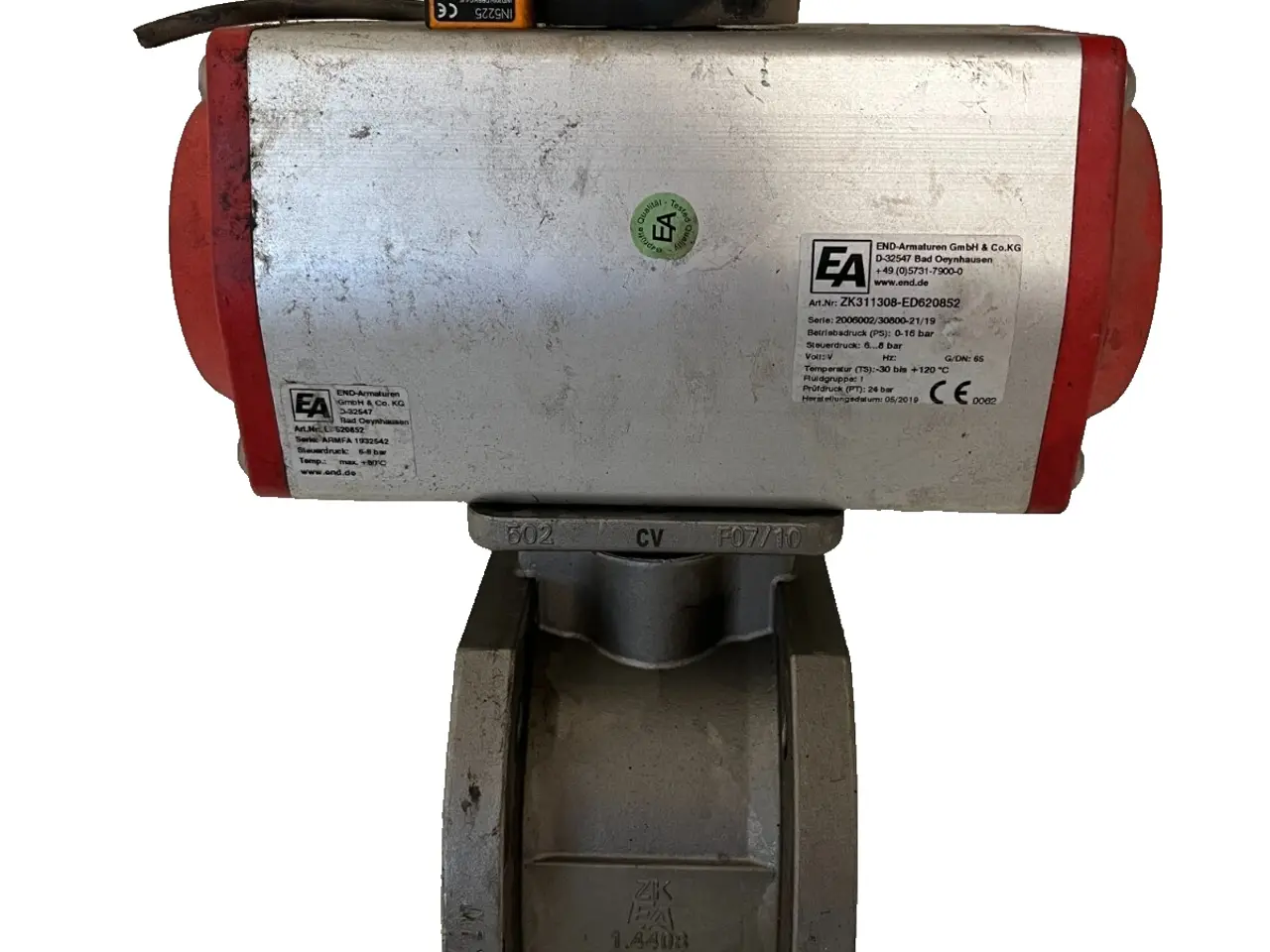Billede 1 - END-Armaturen ZK311308 DN65 Pneumatic Ball ventil