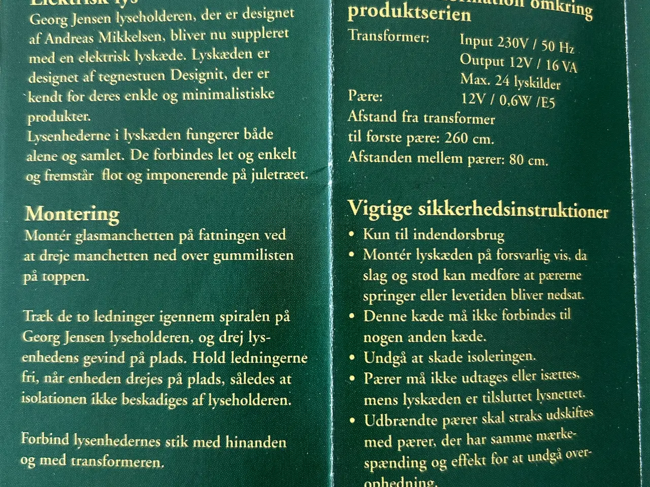 Billede 6 - Georg Jensens Golden Christmas Lyskæde