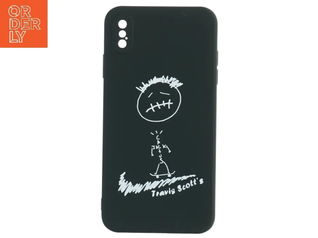 Billede 1 - Sort mobiltelefon cover med Travis Scott design (str. 16x8 cm)