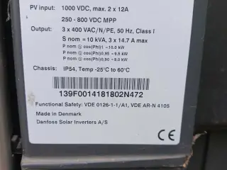 Danfoss inverter 10kw
