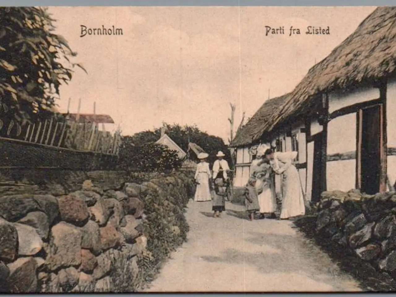 Billede 1 - Bornholm - Parti fra Listed - Postkort - Ubrugt - Har været klæbet op !