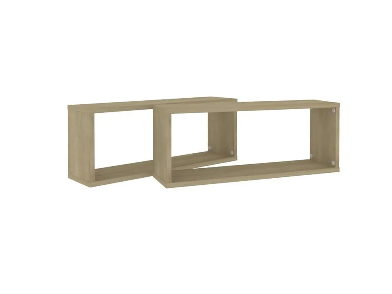 Billede 8 - Væghylder 2 stk. kubeformede 60 x 15 x 23 cm - sonoma-eg