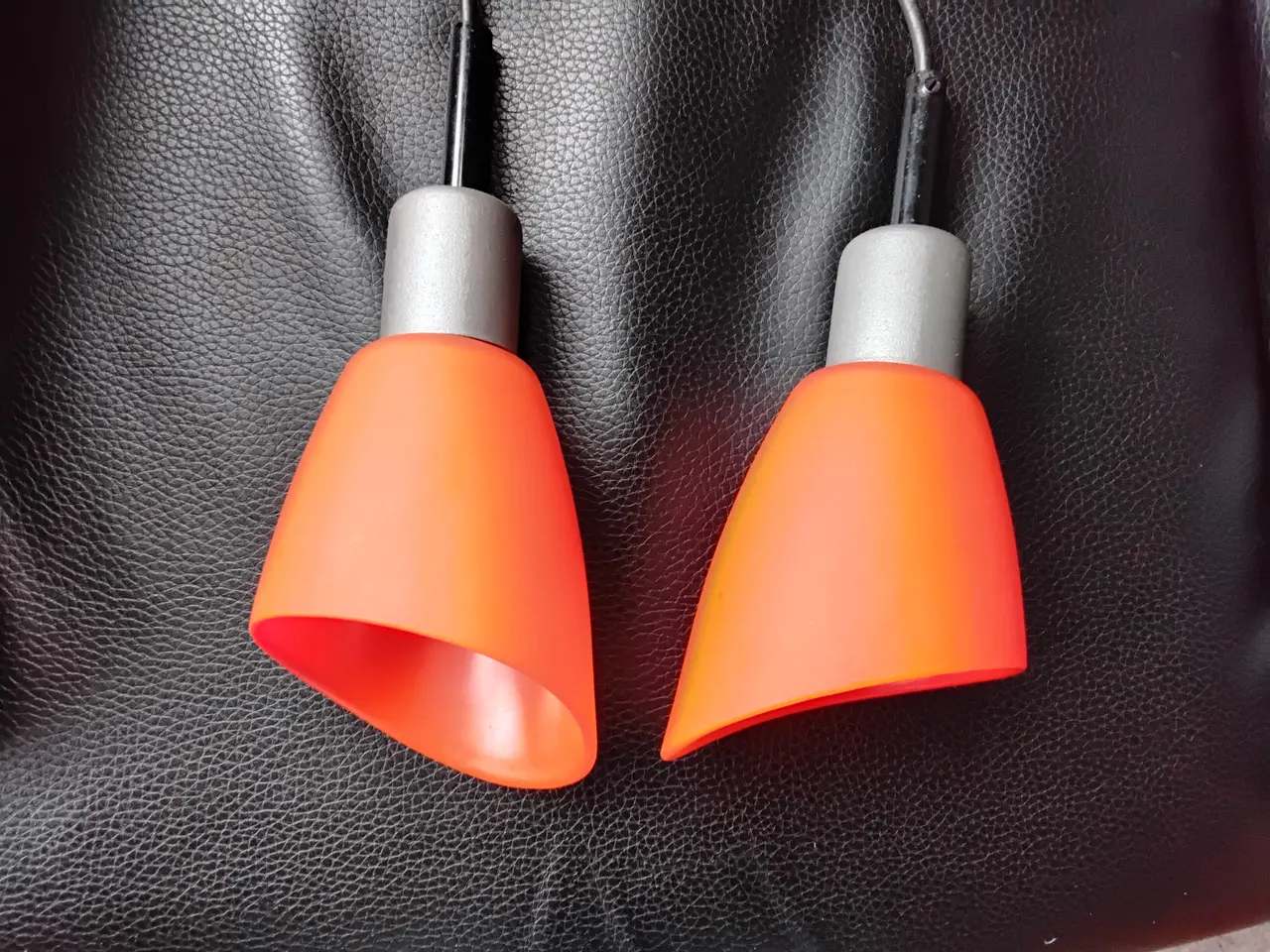 Billede 1 - Fine orange lamper til over sofabordet