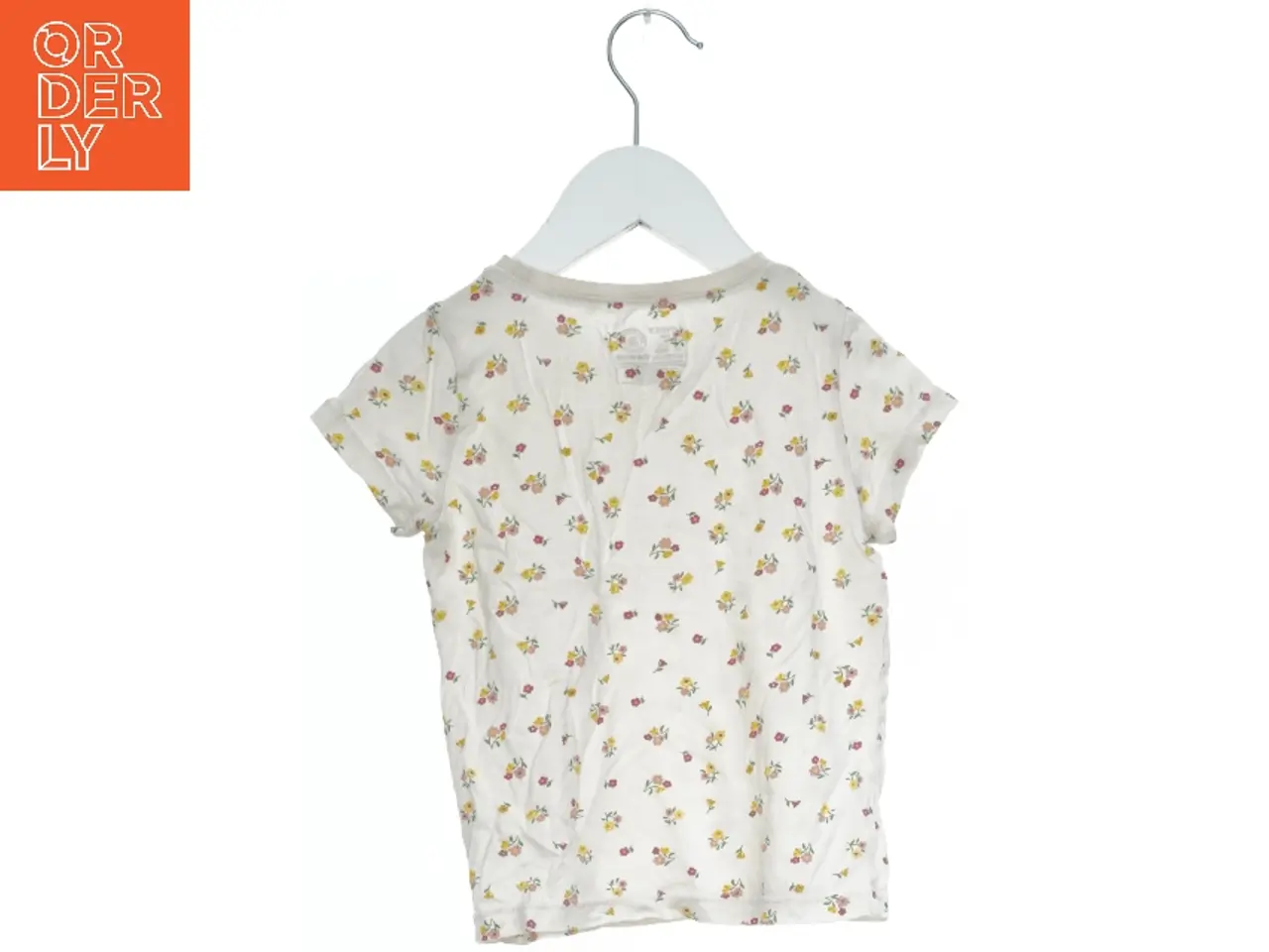Billede 2 - Kortærmet T-shirt med blomsterprint fra Lindex (str. 98)