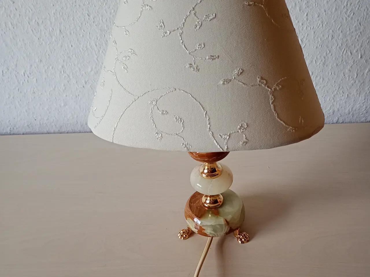 Billede 2 - marmor lampe med skærm