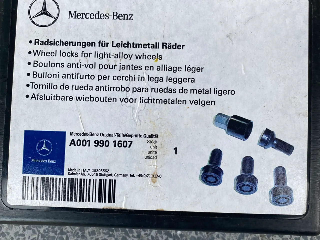 Billede 1 - Låsebolte til Mercedes